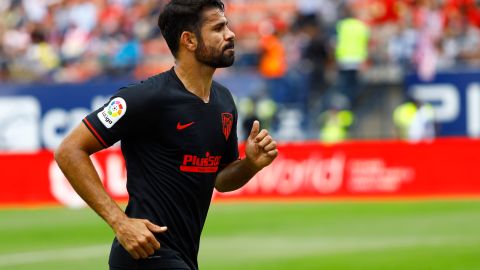 Diego Costa en un partido con el Atlético de Madrid en 2019.