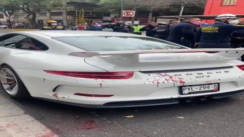 Balacera por un Porsche en calles de la Ciudad de México.