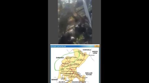 Sicarios del CJNG durante recorrido en el estado mexicano de Zacatecas.