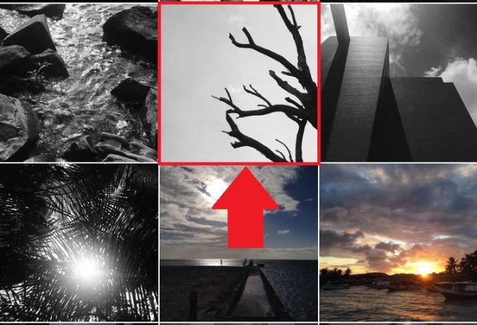 Captura de pantalla de Instagram mostrando el archivo de publicaciones.