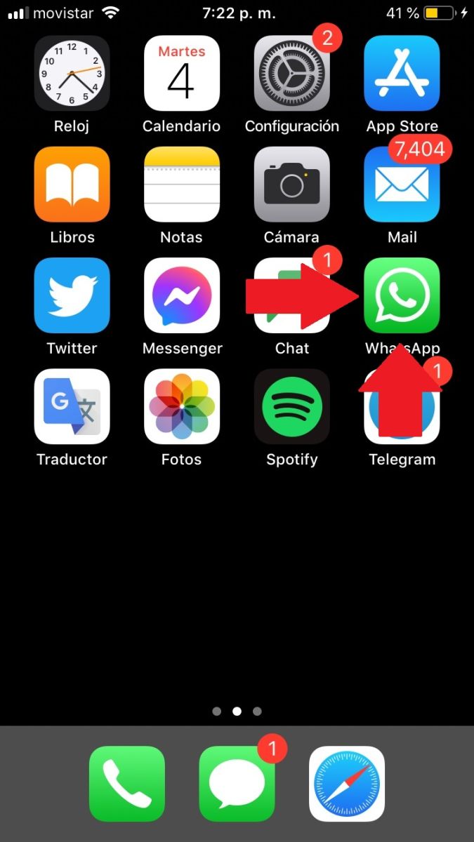 Screenshot of an iPhone showing startup with applications