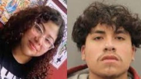 La víctima Diamond Álvarez (izq) y el sospechoso Frank DeLeón Jr.