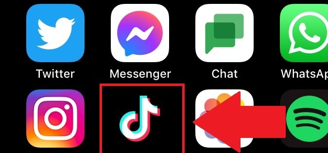 Captura de la pantalla de inicio en un iPhone