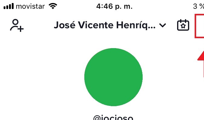 Captura de pantalla de un perfil de TikTok