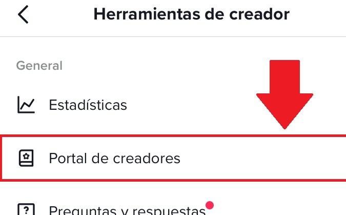 Captura de pantalla de la herramienta de creadores de TikTok.