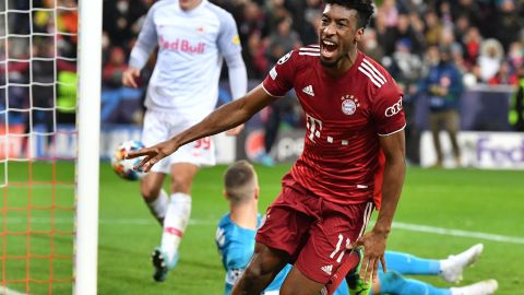 Kingsley Coman fue el encargado de salvar el empate del Bayern ante el Salzburgo.