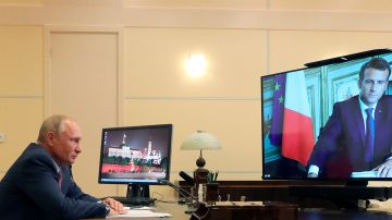 Vladímir Putin y Emmanuel Macron acuerdan trabajar a favor de un alto el fuego en la región del Donbás en Ucrania