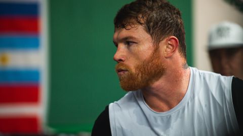 Saúl "Canelo" Álvarez durante un entrenamiento