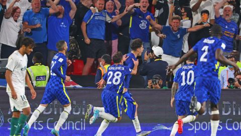 Chelsea celebra el segundo gol que le da el Mundial de Clubes 2022.