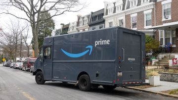 An Amazon Prime truck pulls away after a delivery in Washington, DC, on February 17, 2022. - US retail sales boomed in January as shops more than regained ground lost in an unexpected December slump, despite high inflation, according to government data released February 16. Retail sales rose 3.8 percent last month, the Commerce Department said, double what was expected and a dramatic reversal of the 2.5 percent decline in December, which was worse than originally reported. (Photo by Nicholas Kamm / AFP) (Photo by NICHOLAS KAMM/AFP via Getty Images)