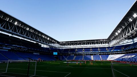 BARCELONA, SPAIN - NOVEMBER 29: General view fo the RCD Stadium piror the La Liga Smartbank match between RCD Espanyol and Real Zaragoza at RCDE Stadium on November 29, 2020 in Barcelona, Spain. (Photo by Eric Alonso/Getty Images)