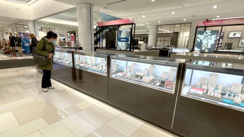 SAN FRANCISCO, CALIFORNIA - JANUARY 27: A customer looks at a display of jewelry at a Macy's store on January 27, 2022 in San Francisco, California. According to a Commerce Department report, the U.S. economy grew at the fastest rate since 1984 with an expansion 5.7 percent for the year after a 1.7 percent expansion in the final three months of 2021. (Photo by Justin Sullivan/Getty Images)