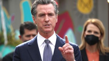 OAKLAND, CALIFORNIA - FEBRUARY 09: California Gov. Gavin Newsom speaks during a bill signing ceremony at Nido's Backyard Mexican Restaurant on February 09, 2022 in San Francisco, California. California Gov. Gavin Newsom signed legislation to extend COVID-19 supplemental paid sick leave for workers. (Photo by Justin Sullivan/Getty Images)