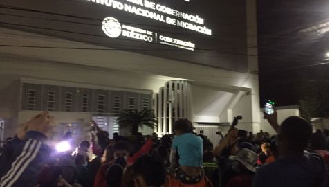 Oficinas del Instituto Nacional de Migración, en la Ciudad de México.