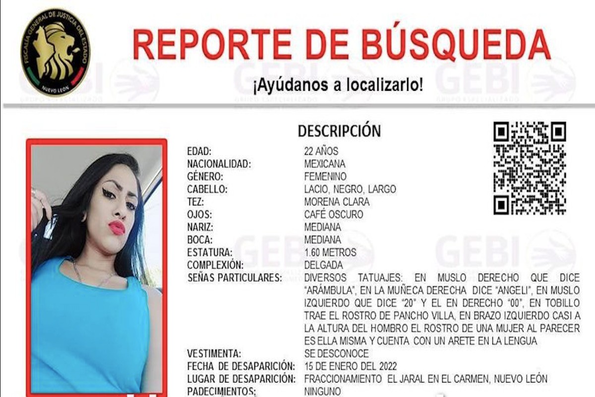 Identifican cuerpo de joven desaparecida; Naomi estaba en una narcofosa.