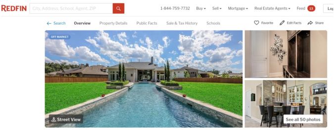 Así se ven algunas habitaciones de la antigua casa del hijo de AMLO en Texas (Redfin)