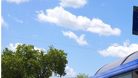 El pequeño esperaba el camión escolar