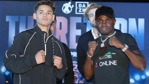 El californiano Ryan García (izq.) y el ghanés Emmanuel Tagoe se enfrentarán el 9 de abril.
