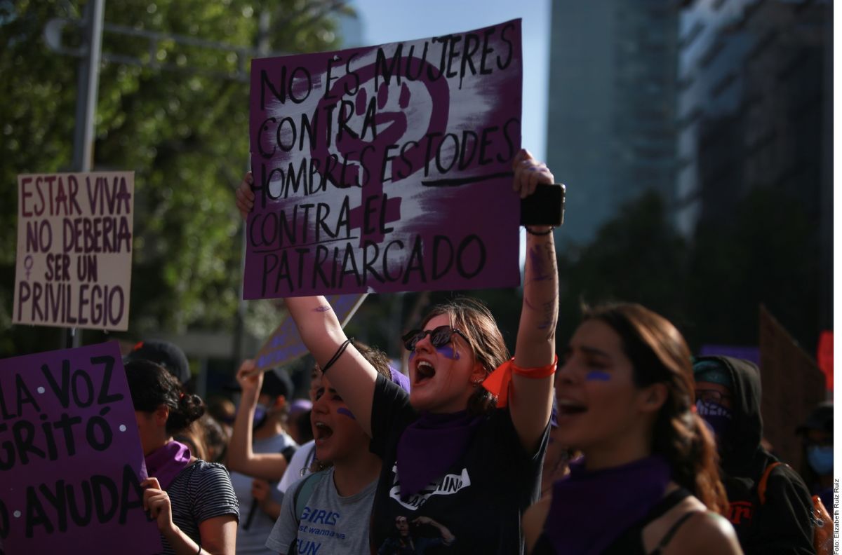 Marchas en México por el Día Internacional de la Mujer.