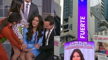 Francisca Lachapel se emociona al ver su rostro en Times Square en New York