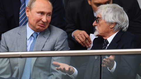 Vladimir Putin y Bernie Ecclestone han coincidido en varios GP de Rusia.