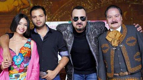 Ángela, Leonardo, Pepe y Antonio Aguilar Jr | JC Olivera/Getty Images.