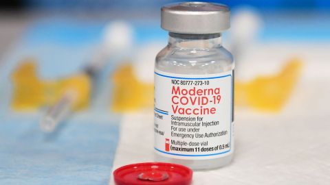 The Moderna Covid-19 vaccine awaits administration at a vaccination clinic in Los Angeles, California on December 15, 2021. (Photo by Frederic J. BROWN / AFP) (Photo by FREDERIC J. BROWN/AFP via Getty Images)