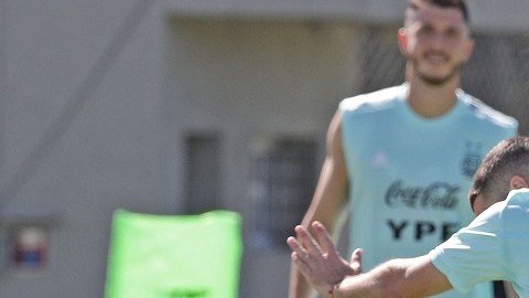 Los jugadores argentinos concentrados para sus últimos compromisos en las Eliminatorias.