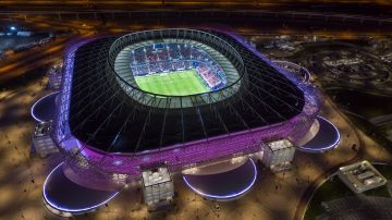 Toma aérea del estadio Ahmad bin Ali.