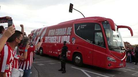 Se espera que el autobús del Atlético de Madrid llegue a su destino el próximo miércoles.