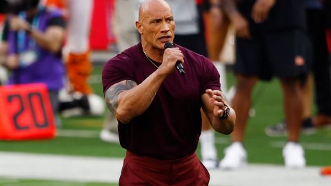 Dwayne 'The Rock' Johnson estuvo presente en el Super Bowl LVI celebrado el 13 de febrero de 2022.