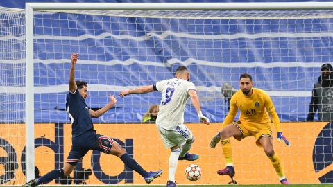 El primer gol del Real Madrid vino pocos segundos después de una supuesta falta hacia el portero del PSG Gianluigi Donnarumma.