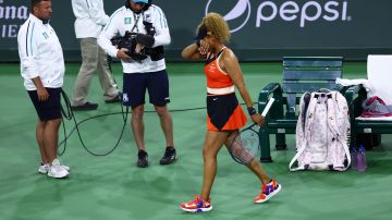 La tenista se retiró en lágrimas tras quedar eliminada.