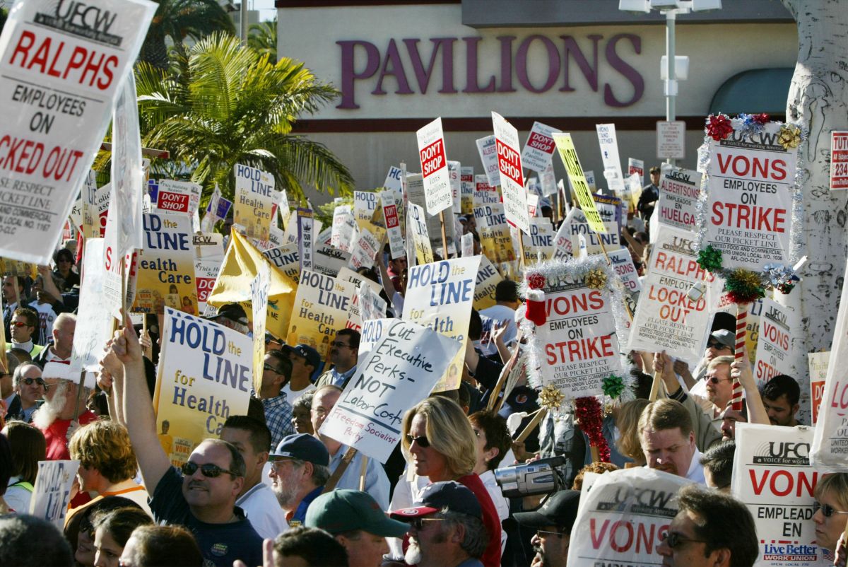 El sur de California vivió una huelga de 17,000 trabajadores de supermercados en 2003.