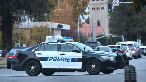 A Bakersfield police vehicle makes patrols on November 17, 2017 in Bakersfield, Kern County, California. "In recent years, Kern County Sheriff's deputies shot and killed considerably more people than law enforcement agencies in areas of equivalent population sizes," the American Civil Liberties Union (ACLU) said in a recent report. "And the Bakersfield Police Department had the highest rate of police homicides per capita of the country's 60 largest police departments." / AFP PHOTO / FREDERIC J. BROWN / TO GO WITH AFP STORY by Veronique DUPONT, "Families condemn police brutality in California oil country" (Photo credit should read FREDERIC J. BROWN/AFP via Getty Images)