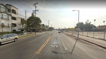 Hoover Street en el cruce de la calle 84, en el sur de Los Ángeles, donde fue el fatal atropello.