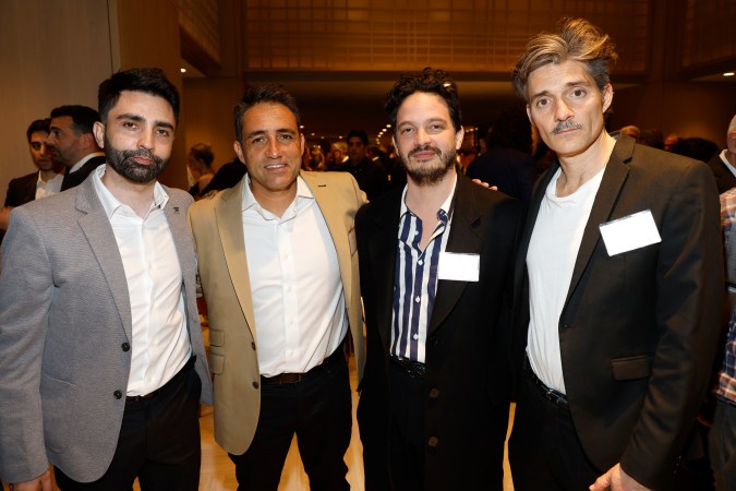Hugo Covarrubias, Tevo Diaz, Jordan Harkins y Alberto Mielgo en el almuerzo del Oscar 2022.