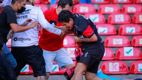 Sangrienta pelea en el partido Atlas vs Querétaro.