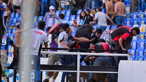 Imágenes de la megatrifulca que se generó en el Estadio Corregidora.