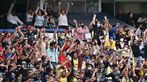 La afición de Estadio Azteca celebró la victoria del América contra el Toluca.