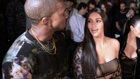 Kanye West y Kim Kardashian cuando aún eran pareja.