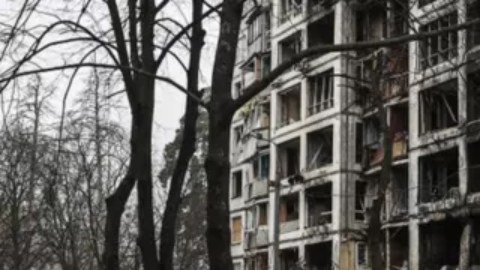 Edificios destruidos en Kiev