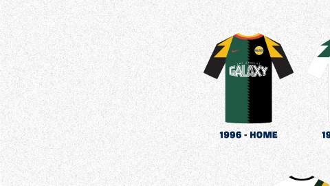Camisetas del LA Galaxy a través de los años.