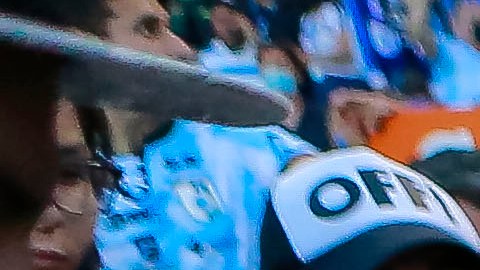 Afición de Querétaro y Afición de Atlas en conato de bronca, durante el partido de la jornada 9 del torneo Grita México Clausura 2022.