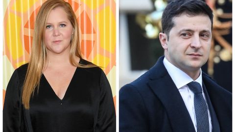 Amy Schumer y Volodymyr Zelensky