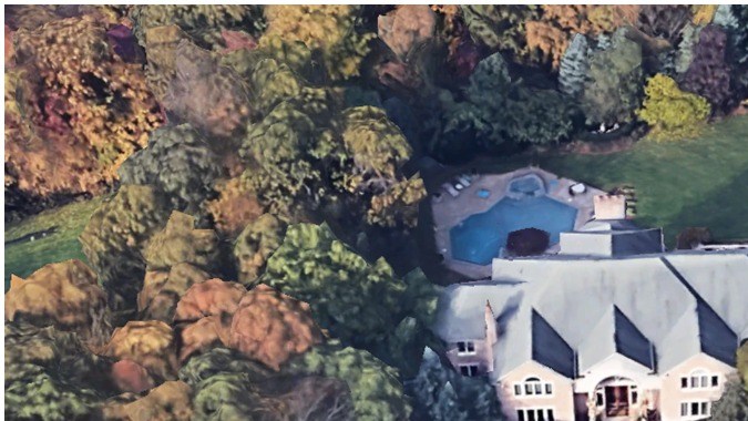 Así se ve desde las alturas el antiguo hogar de Chris Rock (Google Earth)