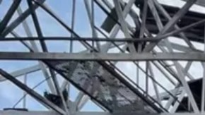 Los restos del hospital central de Izyum, cerca de Járkiv.