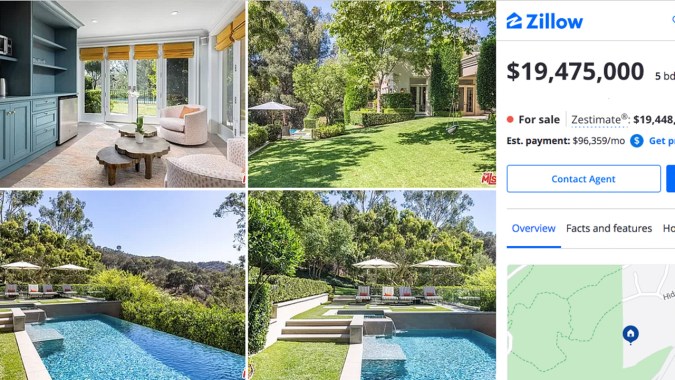 í lucen los exteriores de la mansión que Katy Perry lanzó a la venta (Zillow)