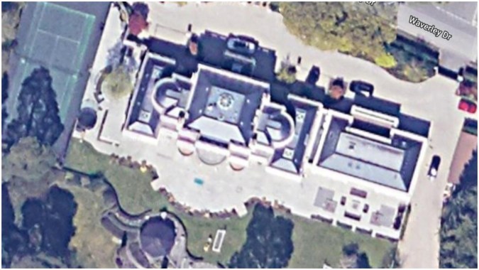 Así se ve desde las alturas la mansión de Andriy Shevchenko en Ucrania (Google Maps)