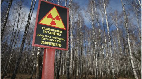 El ejército ruso atravesó el lugar levantando polvo radiactivo sin protección.